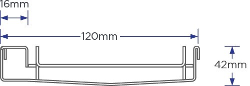 120SCSTii40MTL Shower Screen Support